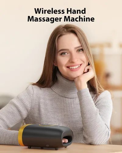 Vista 5 de CINCOM Masajeador de Manos Mejorado, Masajeador de Manos Inalámbrico con Calor y Compresión para Artritis, Túnel Carpiano y Articulaciones Rígidas