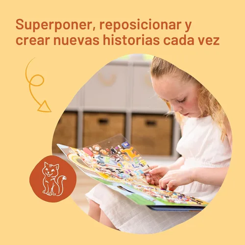 Vista 5 de Juego con pegatinas en relieve, de la marca Melissa & Doug, Libro de actividades "lugar de mascotas" con adhesivos acolchados