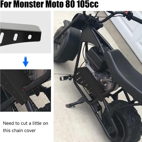 Vista 3 de YOXUFA Mini Protector de Cadena de Minimoto Cubierta de Embrague de Repuesto para Predator 212 196cc 224cc Coleman CT200U Baja Warrior MB200