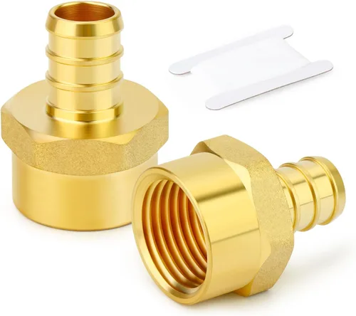 Vista 13 de GASHER 10 piezas sin plomo latón 1 "acoplamiento Pex, accesorios Pex de 1 pulgada para tubería Pex