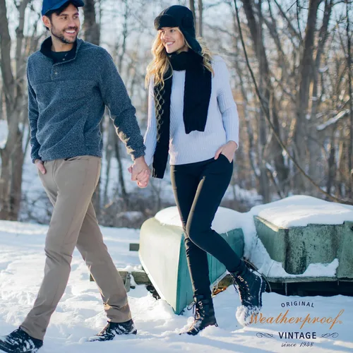 Vista 3 de Pantalones casual Weatherproof Vintage para hombre - Ajuste regular, ultra elásticos, parte delantera plana, chinos Pantalones ligeros para trabajo