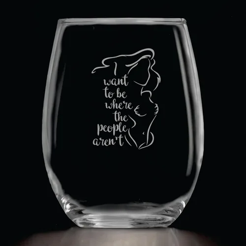 Vista 6 de I Want to be Where the People Aren't – Regalo de copa de vino sin tallo de 15 onzas – Ideal para los fanáticos de la Sirenita – Inspirado en Ariel