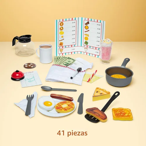 Vista 7 de Melissa & Doug – Juego de casa Star Diner Restaurante (41 Piezas)