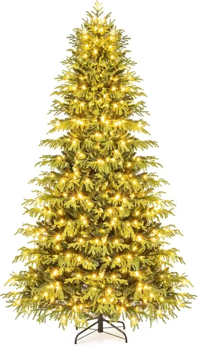 Vista 24 de GOFLAME Árbol de Navidad preiluminado de 7.5 pies con control remoto 3-Verde