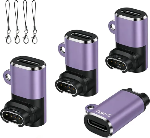 Vista 12 de Adaptador de cable de carga USB C a Garmin Watch, paquete de 4, cable de carga Garmin tipo C para Fenix 9 8 7 6 Pro Solar, Vivoactive 6 5 4S, Venu 3