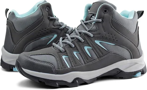 Vista 4 de JABASIC Womens Mid Hiking Boots Lightweight Outdoor Trekking Shoes