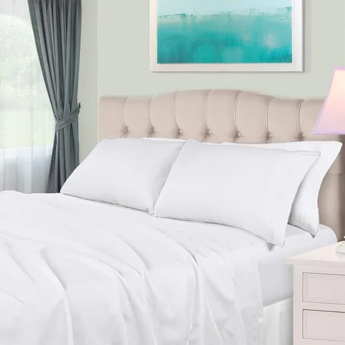 Vista 9 de BLUENILEMILLS Juego de ropa de cama ultrasuave de algodón egipcio de fibra larga, 650 hilos, lujoso, elegante, tejido de satén suave, 1 sábana