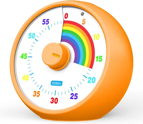 Vista 9 de Temporizador visual para niños, temporizador de cuenta regresiva de 60 minutos para aula, oficina, cocina, temporizador de escritorio, herramientas