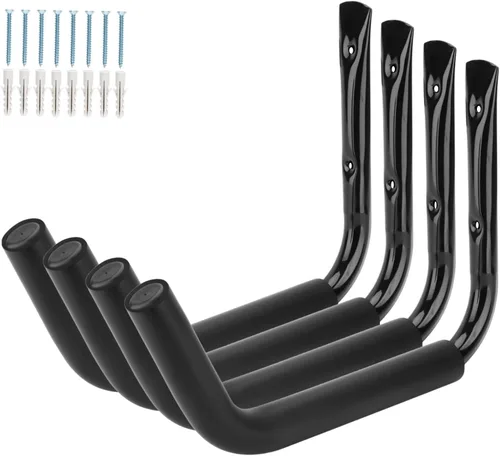 Vista 9 de Ganchos de almacenamiento para kayak, para montaje en pared, estante de canoa para garaje, para kayaks o tablas de remo, estante de pared resistente
