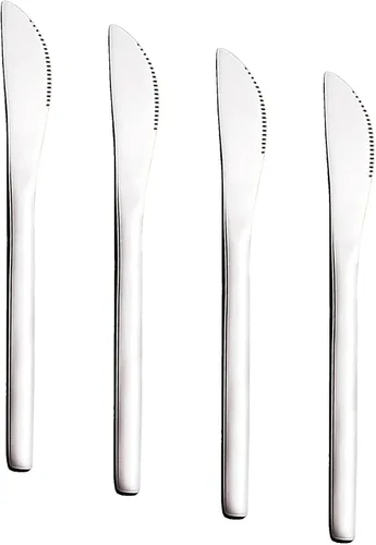 Vista 8 de VANRA Juego de 3 cuchillos de postre de 5.2 pulgadas, tenedores de ensalada, cucharas de té, aperitivo de acero inoxidable, cuchillos para servir