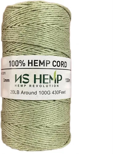 Vista 12 de 【 NS HEMP 】 Cordón de cáñamo 100% para la fabricación de joyas, cordón de cáñamo de 0.039 in, 426.5 ft (29# California Sky)