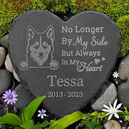 Vista 5 de Piedras conmemorativas de Akita Inu, regalo de condolencia por pérdida de Akita Inu, regalos conmemorativos de Akita Inu, regalos de duelo por