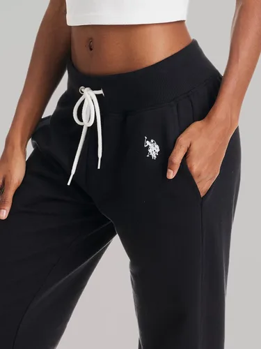 Vista 4 de U.S. Polo Assn. Pantalones deportivos para mujer con bolsillos, pantalones de felpa francesa para mujer, bonitos pantalones deportivos para descansar