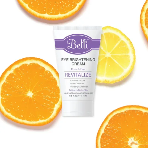 Vista 3 de Belli Crema de ojos para iluminar las arrugas ojeras antienvejecimiento de la piel renovadora e hinchada, vitamina enriquecida Suaviza la piel