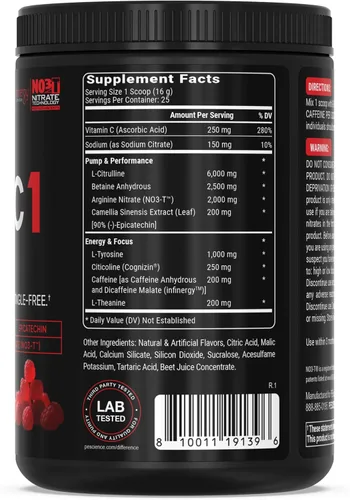 Vista 2 de PEScience Prolific-1 - Polvo de pre-entrenamiento, caramelo rojo Razz, 25