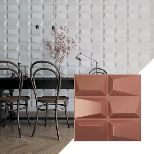 Vista 19 de Ekena Millwork WP20X20STWH 19 5/8 pulgadas de ancho x 19 5/8 pulgadas de alto Stratford EnduraWall Decorativo 3D Panel de pared cubre 2.67 pies