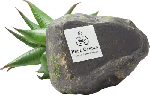 Vista 5 de Pure Garden Plantas suculentas artificiales, juego de arreglos de 3 piezas en macetas de piedra sintética y varios tamaños, vegetación realista