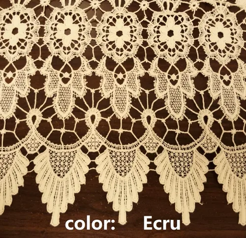 Vista 5 de Cortina de Medallón Macramé de Today's Curtain 30 cm, Color Écru, 89 cm x 30 cm