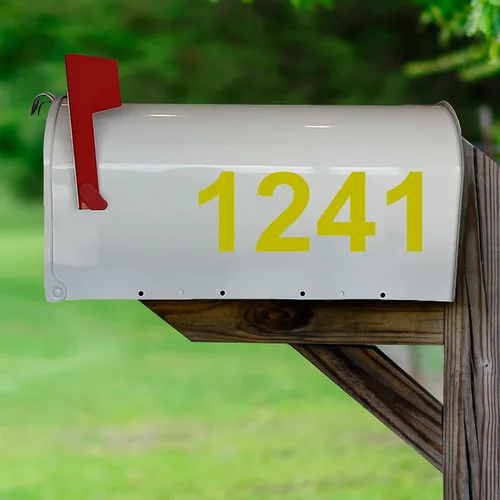 Vista 6 de Calcomanías para buzón Calle # Números de dirección Característica personalizada Adhesivos para buzón de correo Letras de vinilo VWAQ-CMB2 (negro)