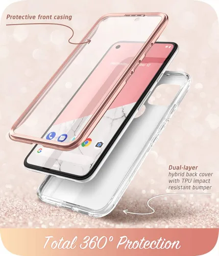 Vista 2 de i-Blason Cosmo Series - Funda para Google Pixel 5a 5G de 6.34 pulgadas (2021), funda protectora delgada de cuerpo completo con protector de pantalla