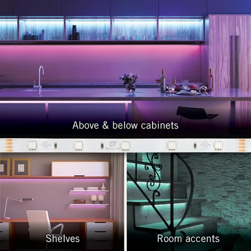 Vista 6 de Armacost Lighting Cinta de luz LED multicolor RibbonFlex Home 613210, 30 LEDs/metro, 8.2 pies (8.2 ft)