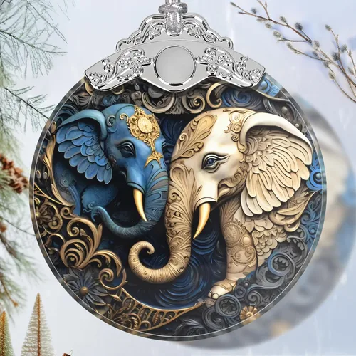 Vista 9 de Ornamento de Hada de Vidrio Emplomado de Navidad - Decoración para el Hogar - Ideas de Regalos Navideños - Intercambio de Regalos - Hada Hermosa