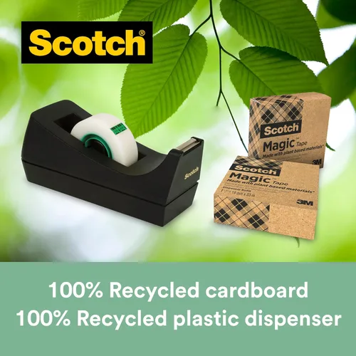 Vista 4 de Scotch Dispensador de cinta mágica - 1 dispensador C38 Scotch con 3 rollos de cinta mágica Scotch - Capacidad para cinta de hasta 0.748 in x 108.3