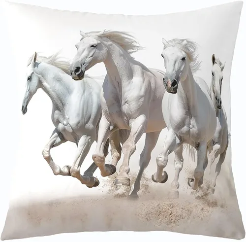 Vista 2 de Feelyou Fundas de almohada suaves y decorativas para galopar con caballo Multi 01