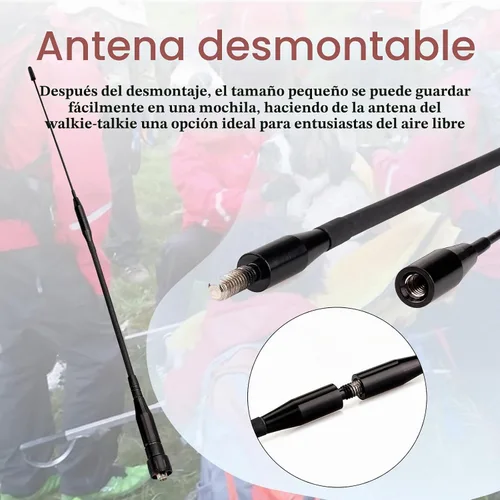 Vista 7 de Retevis Antena de látigo de doble banda, antena desmontable SMA hembra de 14.2 pulgadas, para Retevis RT29 RT86 HD1 HD2, compatible con Baofeng