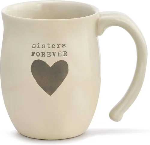 Vista 7 de DEMDACO Taza de café de cerámica de gres Mom Heart Cream inspiracional de 16 onzas