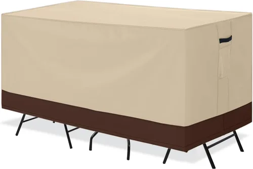 Vista 9 de ABCCANOPY Cubierta de Mesa Rectangular Cubierta de Mesa Universal Cubierta de Silla para Exteriores Impermeable y a Prueba de Polvo Resistente al