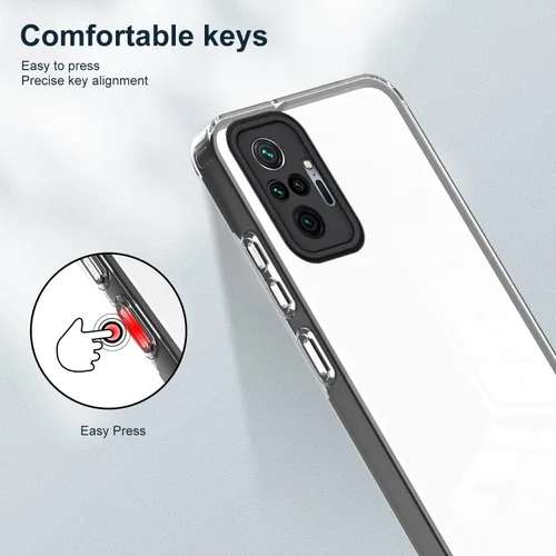Vista 6 de ZORSOME Funda protectora trasera para Xiaomi Redmi Note 10 Pro 4G, funda protectora completa delgada transparente para Xiaomi Redmi Note 10 Pro 4G