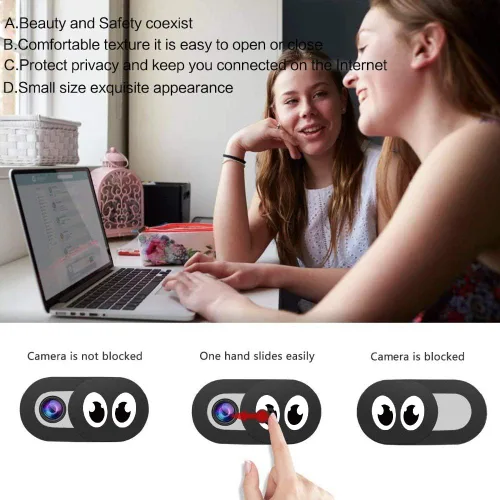 Vista 4 de Cubierta deslizante para cámara web de 0.028 in de grosor – Funda para cámara web para laptop, escritorio, PC, Macboook Pro, iMac, Mac Mini