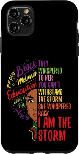 Vista 13 de I Am The Storm BLM Melanin Women African Black History Pride Case for iPhone 17