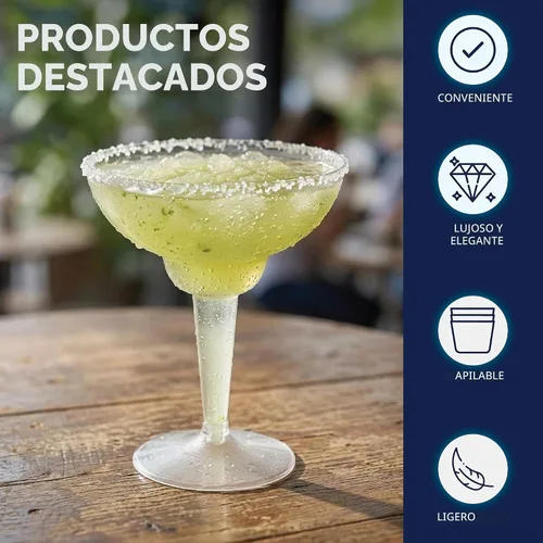 Vista 4 de Party Essentials 10 vasos de plástico duro de dos piezas, 12 onzas, transparentes