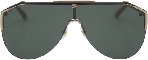 Vista 3 de GUCCI Web Combi Máscara de lentes de sol color marrón Havana DoradoVerdeHavana