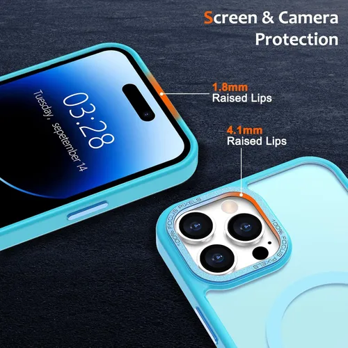Vista 110 de Anuck - Funda magnética para iPhone 11 compatible con MagSafe, carcasa trasera mate translúcida dura, borde de TPU, delgada, resistente a impactos