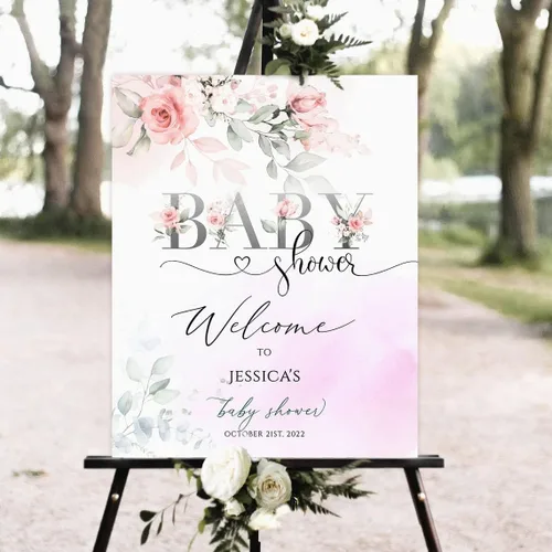 Vista 14 de Letreros de bienvenida personalizados para bebés, decoración de letrero de vegetación editable, plástico