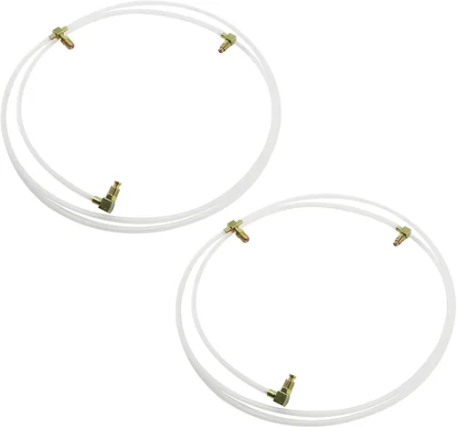 Vista 2 de Par (2) Líneas y accesorios de manguera de fluido hidráulico convertible Power Top Mangueras de plástico compatibles con F-ord Mustang, Mercury