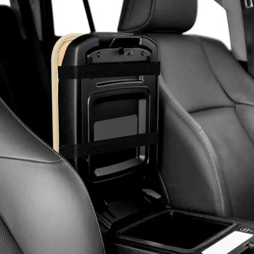 Vista 4 de Amiss - Almohadilla para consola central de auto, funda impermeable de piel sintética para reposabrazos de coche, almohadilla universal resistente