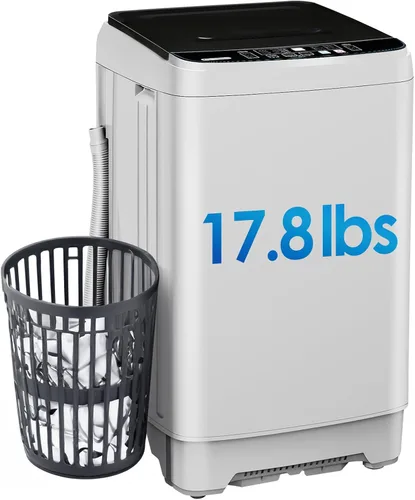 Vista 9 de Anypro - Lavadora portátil y secadora de ropa 17.8LBS, lavadora y centrifugadora completamente automática con 10 programas y 8 niveles de agua
