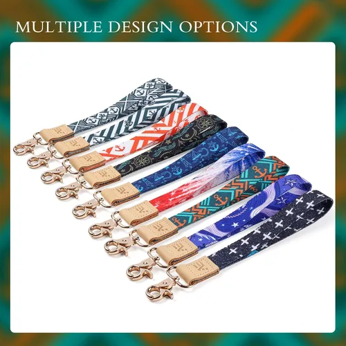 Vista 6 de EcoVision - Llaveros lindos con correa para llaves, llavero de muñeca para mujer, correa de insignia con 2 argollas para llaves