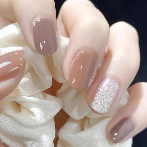 Vista 21 de LIGHT RAIN - Uñas a presión de longitud media, con diseño de galaxia Andromeda, uñas postizas de gel, reutilizables, de lujo, de siete capas