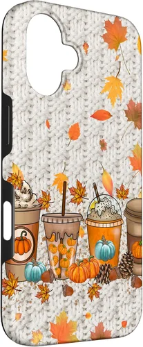 Vista 3 de iPhone 16 Acción de Gracias Otoño Hojas Otoño Calabaza Especias Funda