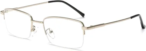 Vista 8 de LJCZKA Gafas de bloqueo de luz azul sin montura para mujeres y hombres, lentes rectangulares frescos para computadora de negocios