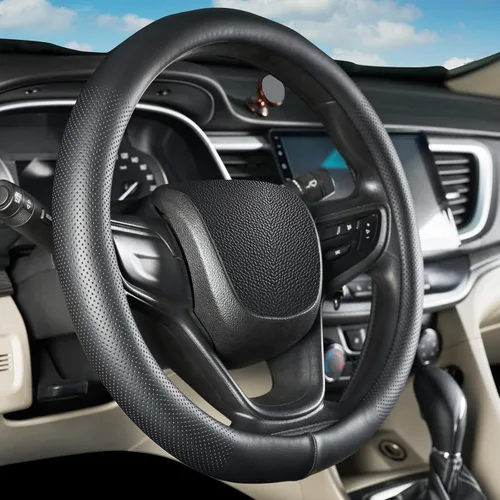 Vista 2 de Funda para volante de automóvil para Chevy Silverado Colorado Equinox Trax Traverse Blazer Malibu mpala Tahoe Suburban City Express, tamaño estándar