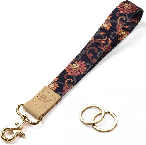 Vista 22 de EcoVision - Llaveros lindos con correa para llaves, llavero de muñeca para mujer, correa de insignia con 2 argollas para llaves