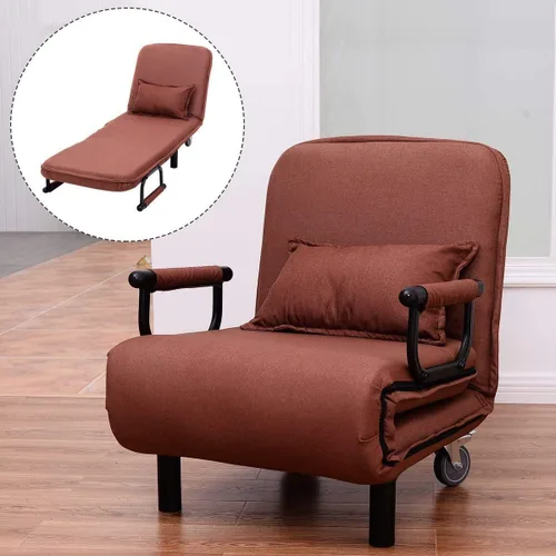 Vista 7 de Moccha - Sofá cama plegable convertible de 26.5 pulgadas, sillón reclinable para sala de estar, dormitorio, oficina (café)