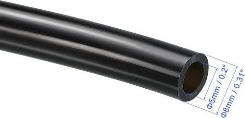 Vista 3 de Tubería neumática de poliuretano PU para aire - 0.197 in x 0.315 in / 6.6 ft / negro
