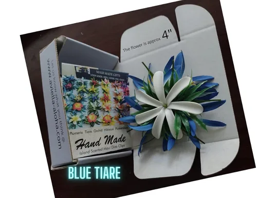 Vista 3 de Urban-n-Island - Tiare Luau hecho a mano, accesorios de flores hawaianas para el cabello, peine tropical para novias, playa, boda, diadema de flores